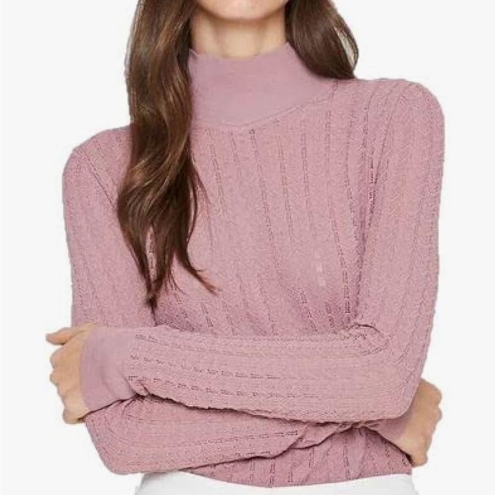 Women's Pink Turtleneck Sweater